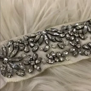 ?J. Crew Bridal Crystal Embellished Sash Camilla Christine JOELLE SASH Blush Wedding Belt Floral  main image 4